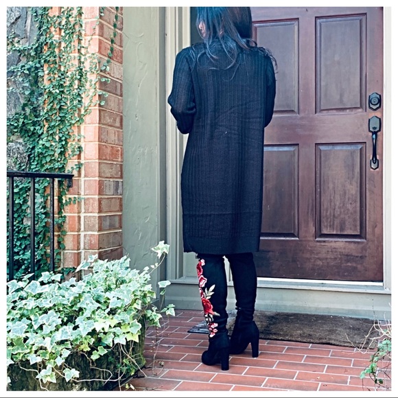 #10 Black knit side pocket cardigan - Picture 8 of 9